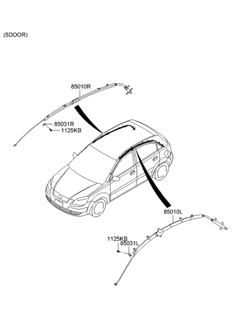 2006 Kia Rio Produced After SEP.2006 Curtain Airbag Diagram 2