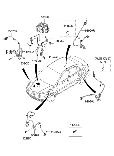 2008 Kia Rio Hydraulic Module Diagram