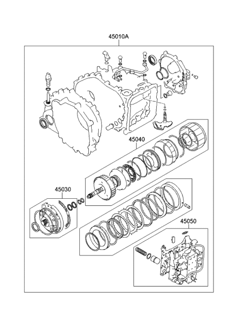 2008 Kia Rio Seal Kit-Automatic Transaxle Oil Pump Diagram for 4503022A10