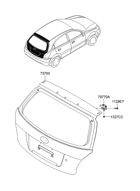 2006 Kia Rio Tail Gate Diagram