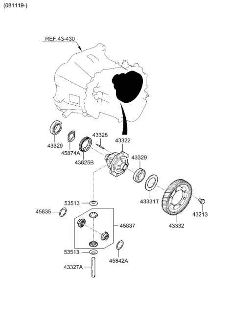 2006 Kia Rio Transaxle Gear-Manual Diagram 4