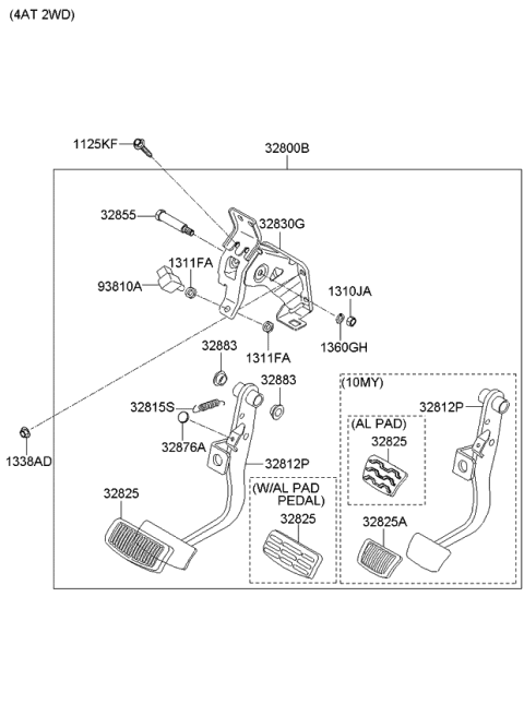 2008 Kia Rio Accelerator Pedal Diagram 3