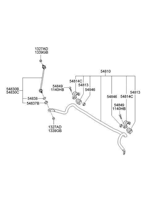 2007 Kia Rio Stabilizer Bar-Front Diagram