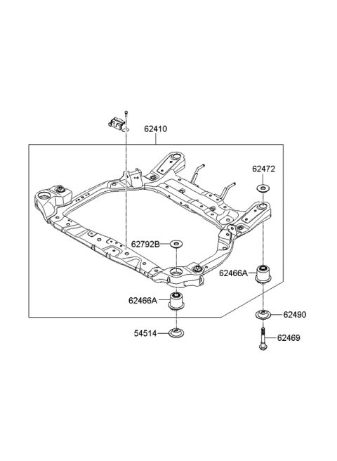 2006 Kia Rio Front Suspension Crossmember Diagram