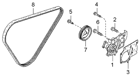 2001 Kia Spectra Coolant Pump Diagram