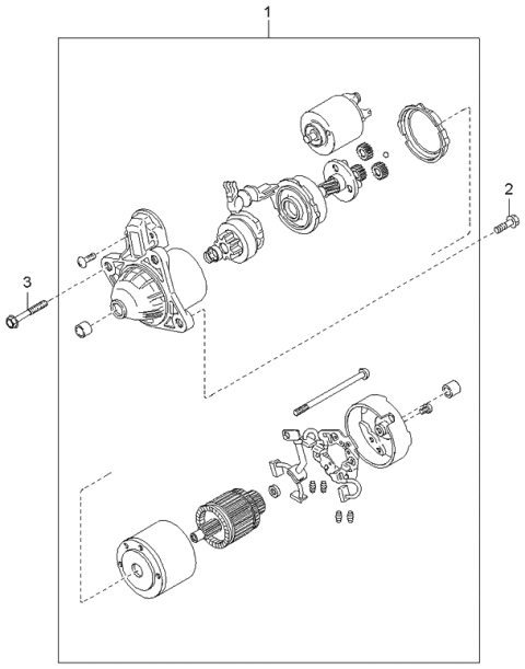 2002 Kia Spectra Starter Diagram 1