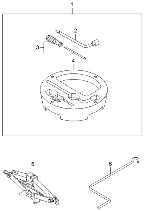 2003 Kia Spectra Ovm Tool Diagram