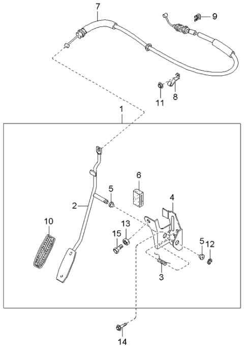 2003 Kia Spectra Accelerator Linkage Diagram