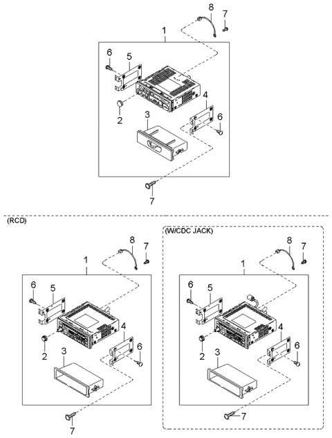 2004 Kia Spectra AM/FM Cd Radio Diagram for 1K2NC6686XA