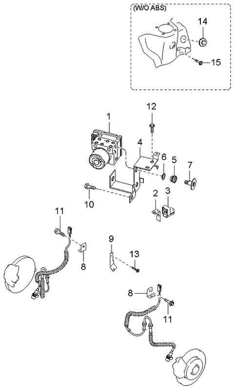 2003 Kia Spectra Hydraulic Module Diagram