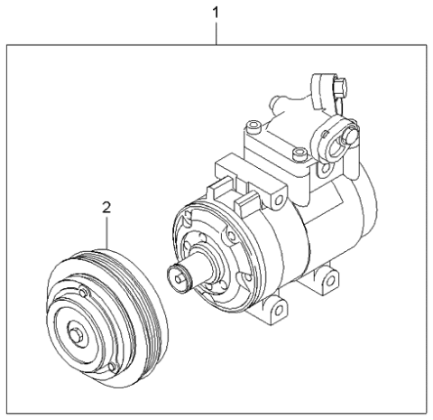 2001 Kia Spectra Compressor Assembly Diagram for 1K2NA61450A