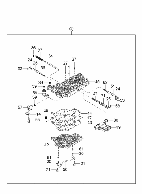 2004 Kia Spectra Transaxle Valve Body Diagram 2