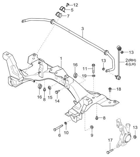 2003 Kia Spectra Stabilizer-Front Diagram