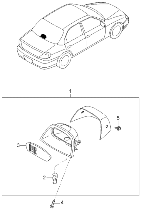 2003 Kia Spectra High Mounted Stop Lamp Diagram