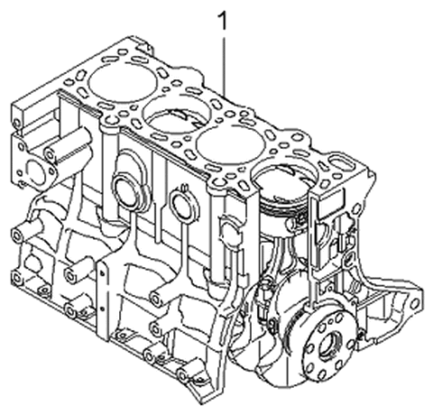 2001 Kia Spectra Short Engine Assy Diagram