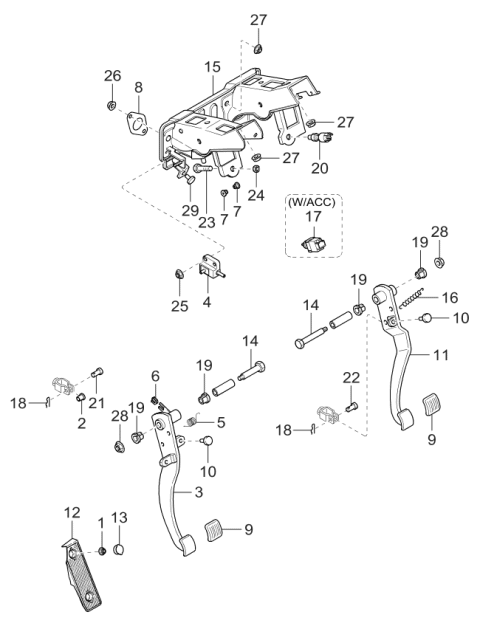 2003 Kia Spectra Clutch & Brake Control Diagram 2