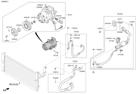 2019 Kia Stinger Air Condition System-Cooler Line Diagram 2