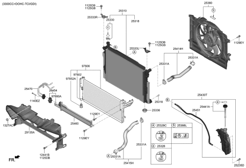 2018 Kia Stinger Engine Cooling System Diagram 1