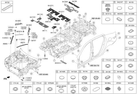 2018 Kia Stinger Bar Assembly-COWL Side ABSORBER Diagram for 66757J5000