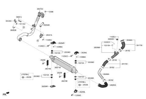 2021 Kia Stinger Hose Assembly-INTERCOOLE Diagram for 282852CTB1