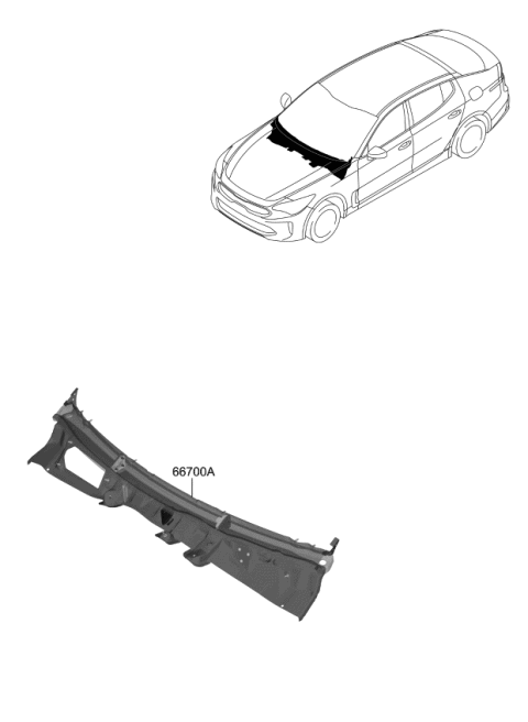 2021 Kia Stinger Cowl Panel Diagram