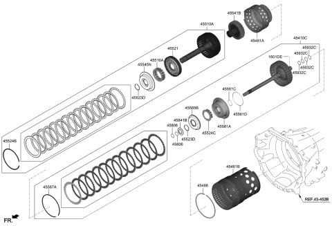 2018 Kia Stinger Hub-Under Driver Clutch Diagram for 455904J000