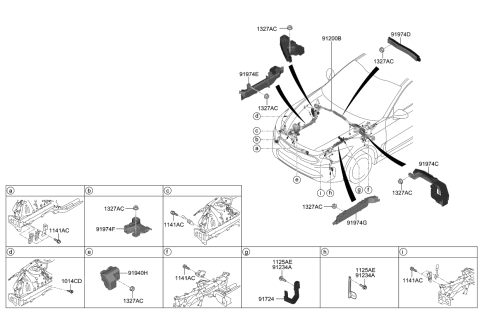 2019 Kia Stinger Wiring Assembly-FRT Diagram for 912E2J5300