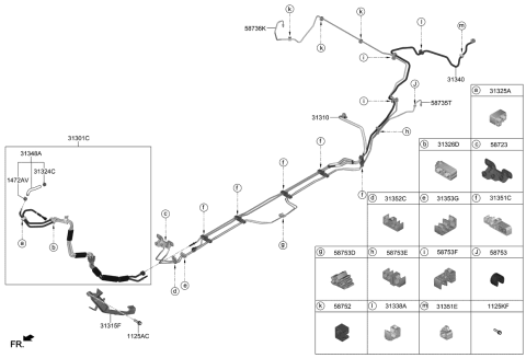 2019 Kia Stinger Clip Diagram for 58753J5200