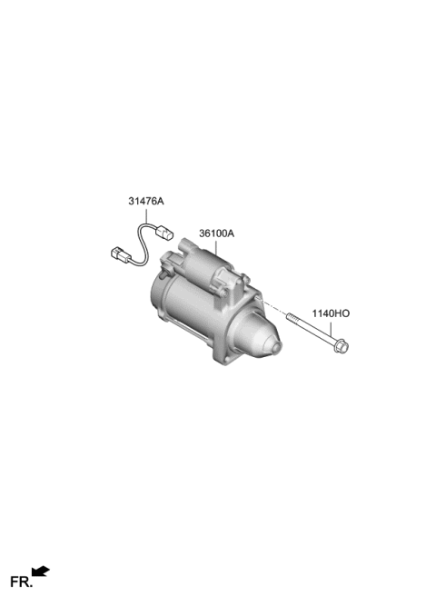 2018 Kia Stinger Starter Diagram 2