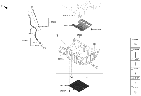 2021 Kia Stinger Belt Cover & Oil Pan Diagram 3