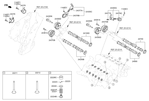 2020 Kia Stinger Camshaft & Valve Diagram 2