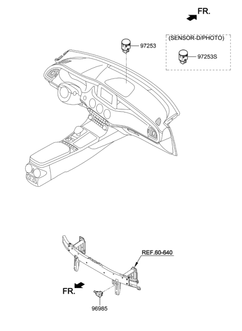 2020 Kia Stinger Sensor-Photo Diagram for 97253C0000