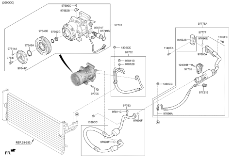 2019 Kia Stinger Air Condition System-Cooler Line Diagram 1