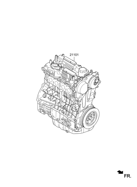 2019 Kia Stinger Engine Assembly-Sub Diagram for 191S12CH00