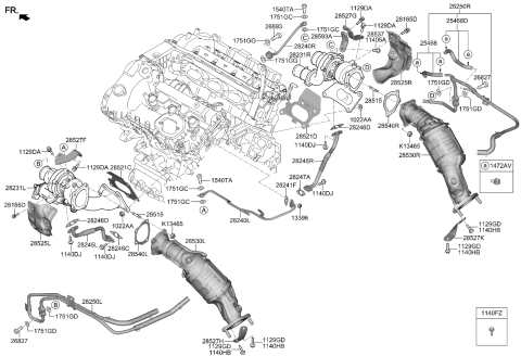 2021 Kia Stinger Exhaust Manifold Diagram 2