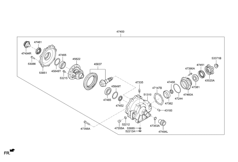 2019 Kia Stinger Breather Diagram for 474884F000