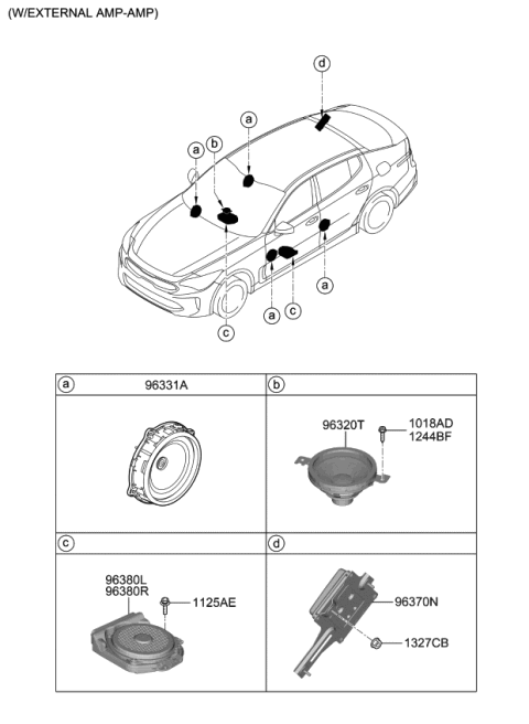 2021 Kia Stinger Speaker Diagram 3