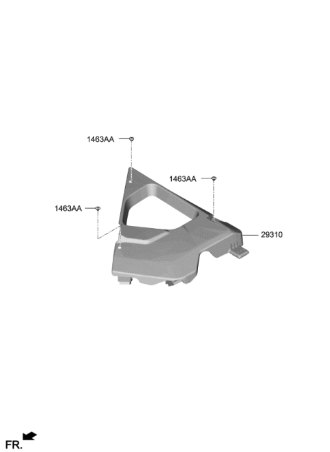 2019 Kia Stinger Cover Assembly-Engine Room Diagram for 29310J5000