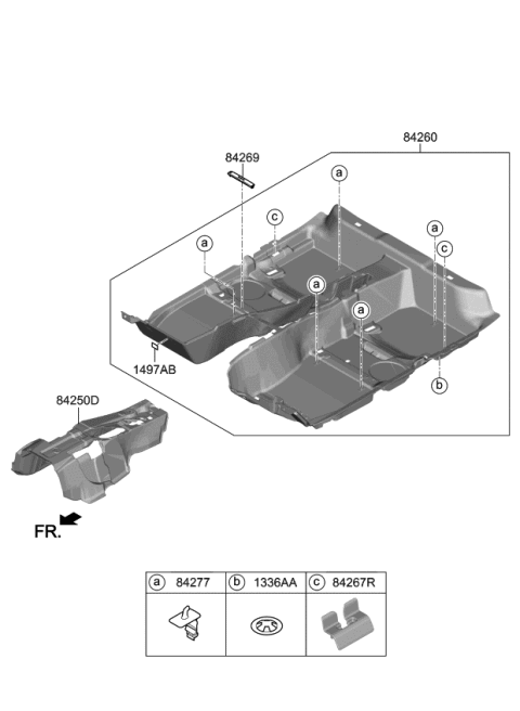 2021 Kia Stinger Fastener-Magic Tape Diagram for 1497130150