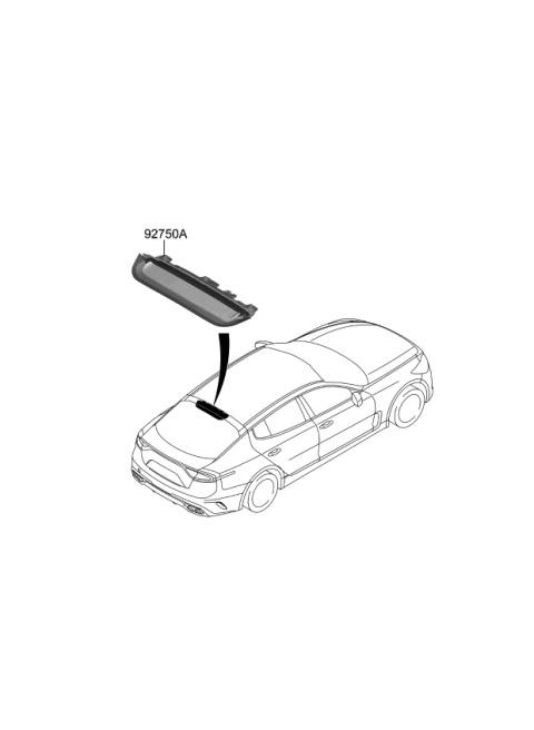 2020 Kia Stinger High Mounted Stop Lamp Diagram