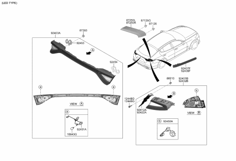 2020 Kia Stinger Rear Combination Lamp Diagram 2