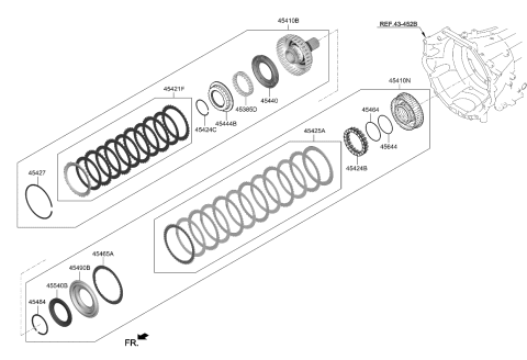 2021 Kia Stinger Spring Retainer Assembly Diagram for 454934J100