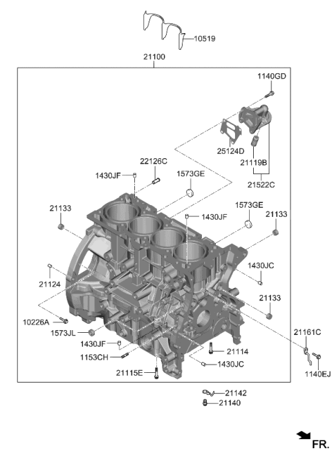 2018 Kia Stinger Cylinder Block Diagram 1