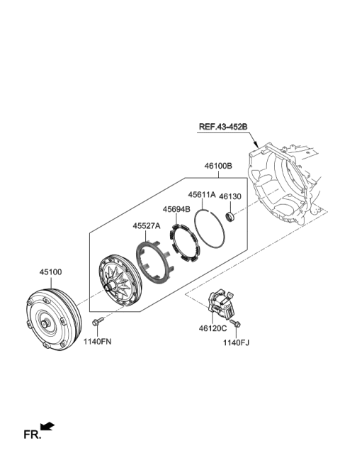 2020 Kia Stinger Oil Pump & Torque Converter-Auto Diagram 2