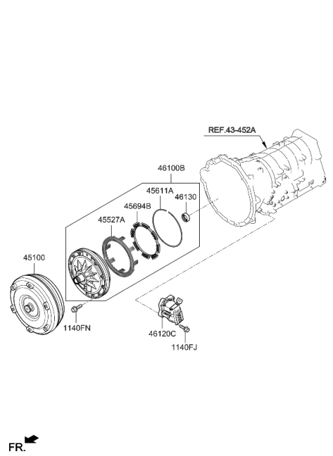 2021 Kia Stinger Oil Pump & Torque Converter-Auto Diagram 1