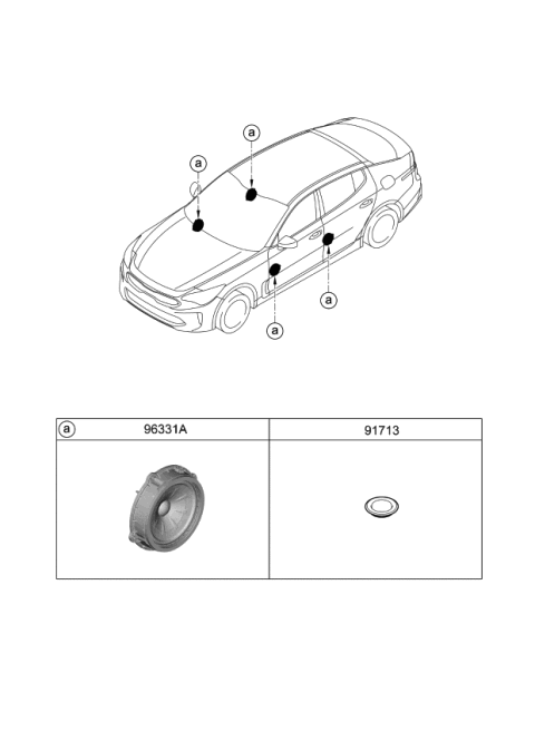 2019 Kia Stinger Speaker Diagram 1