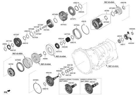 2021 Kia Stinger Seal Ring Diagram for 4581347000