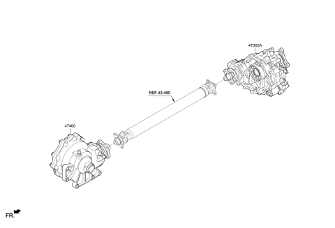 2020 Kia Stinger Transfer Assy Diagram 1