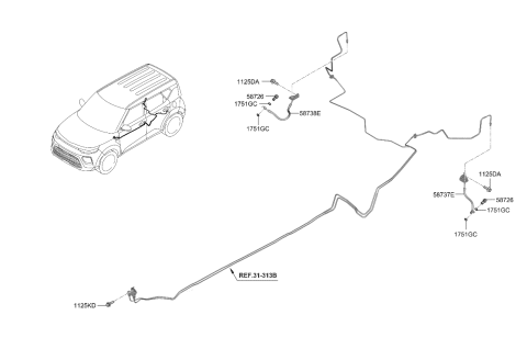 2023 Kia Soul Brake Fluid Line Diagram 2