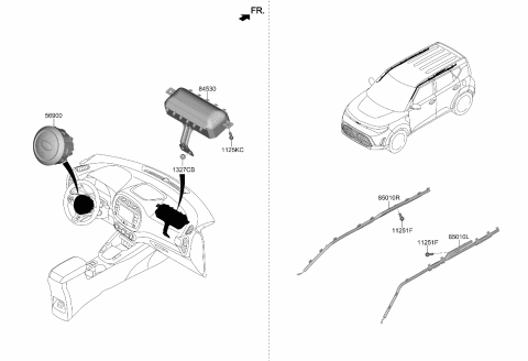 2024 Kia Soul Pad N K Diagram for 80310K0000